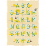 海外の子供学習用のABCアルファベット英語ポスターを参考に、メイ＆オイの写真入りオリジナルABCポスター（A2サイズ）を作ってみました。